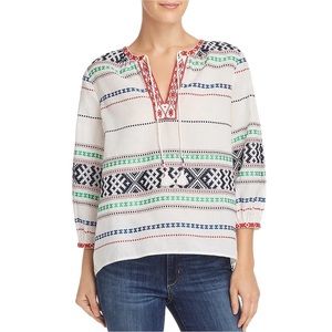 Joie Jenollina Embroidered Peasant Top